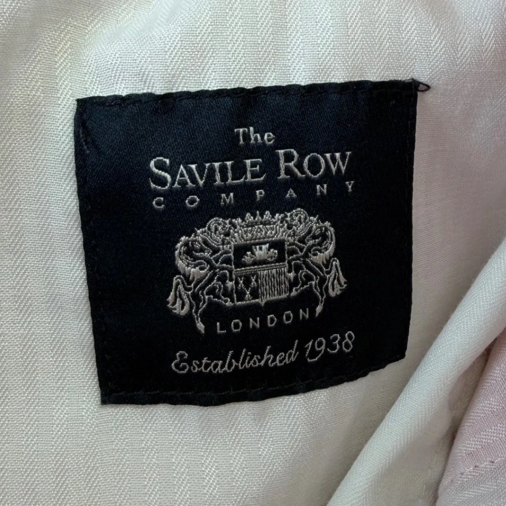 Savile Row Company Chino Shorts Pink Flat Front Mens 38